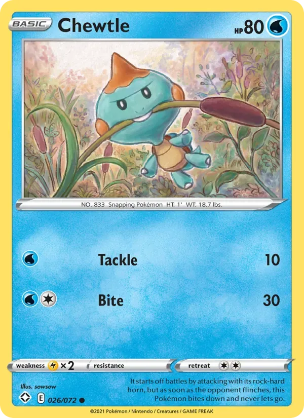 Chewtle, Shining Fates