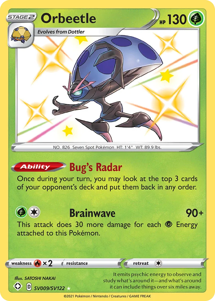 Orbeetle, Shining Fates Shiny Vault