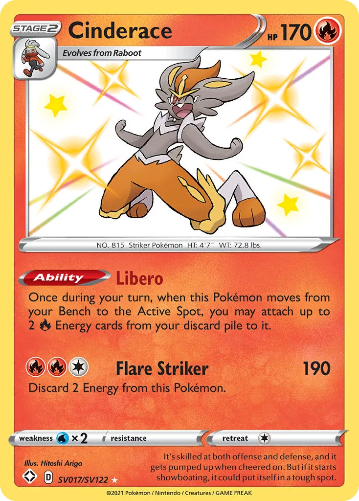 Cinderace, Shining Fates Shiny Vault