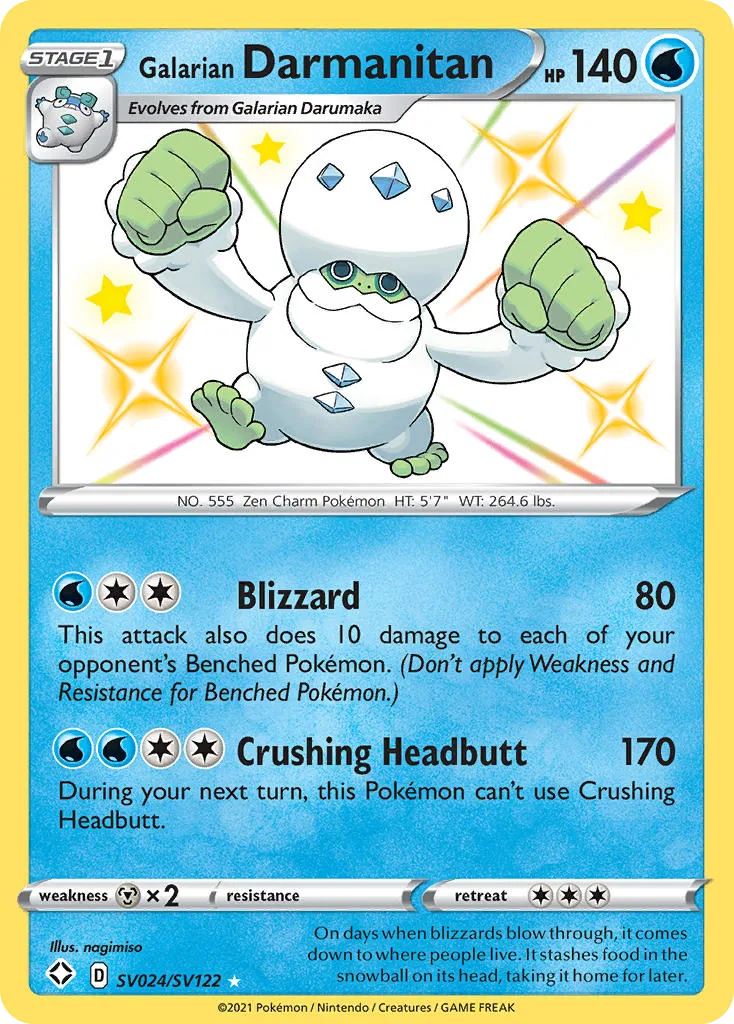 Galarian Darmanitan, Shining Fates Shiny Vault