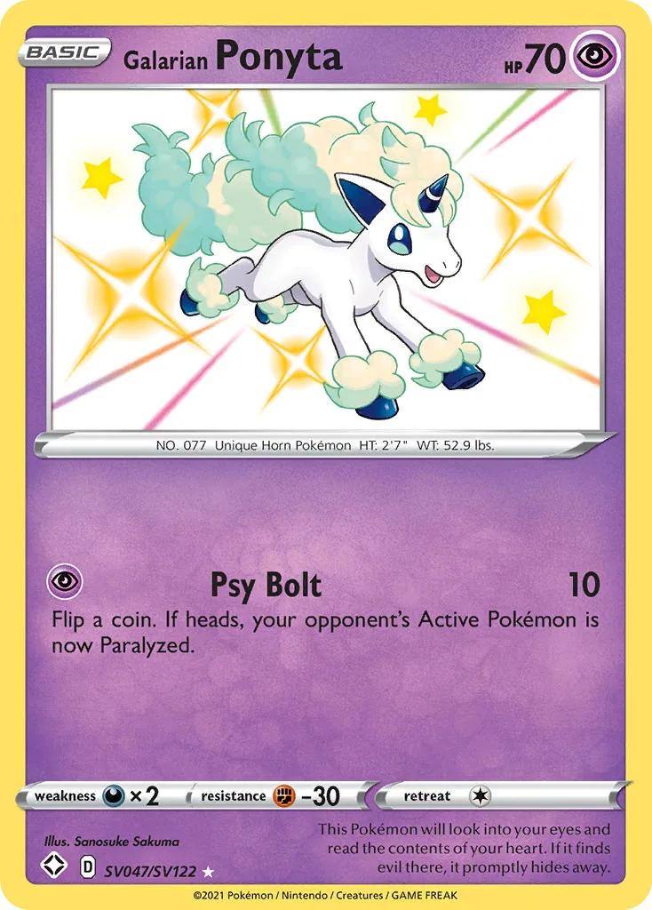Galarian Ponyta, Shining Fates Shiny Vault