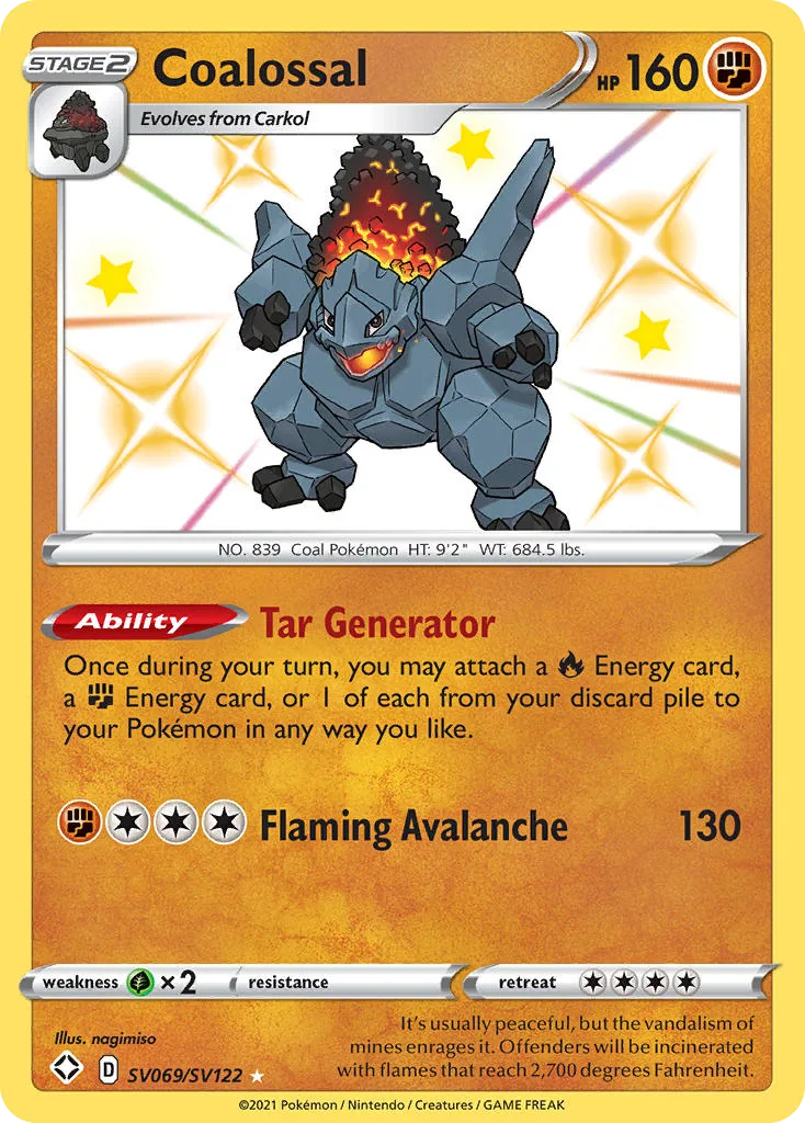 Coalossal, Shining Fates Shiny Vault