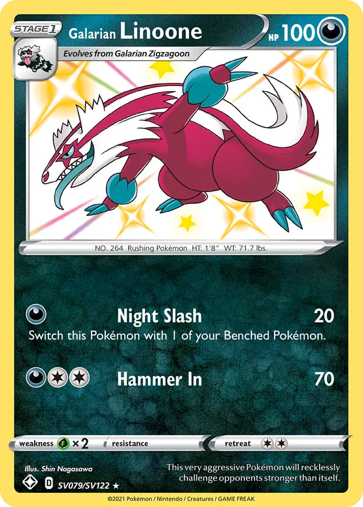 Galarian Linoone, Shining Fates Shiny Vault