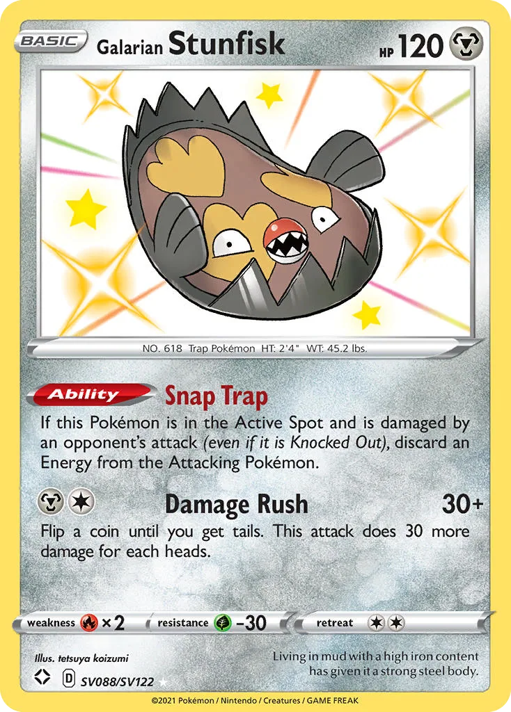 Galarian Stunfisk, Shining Fates Shiny Vault