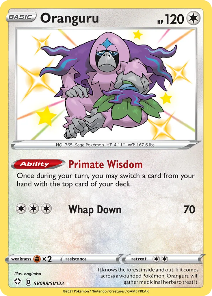 Oranguru, Shining Fates Shiny Vault