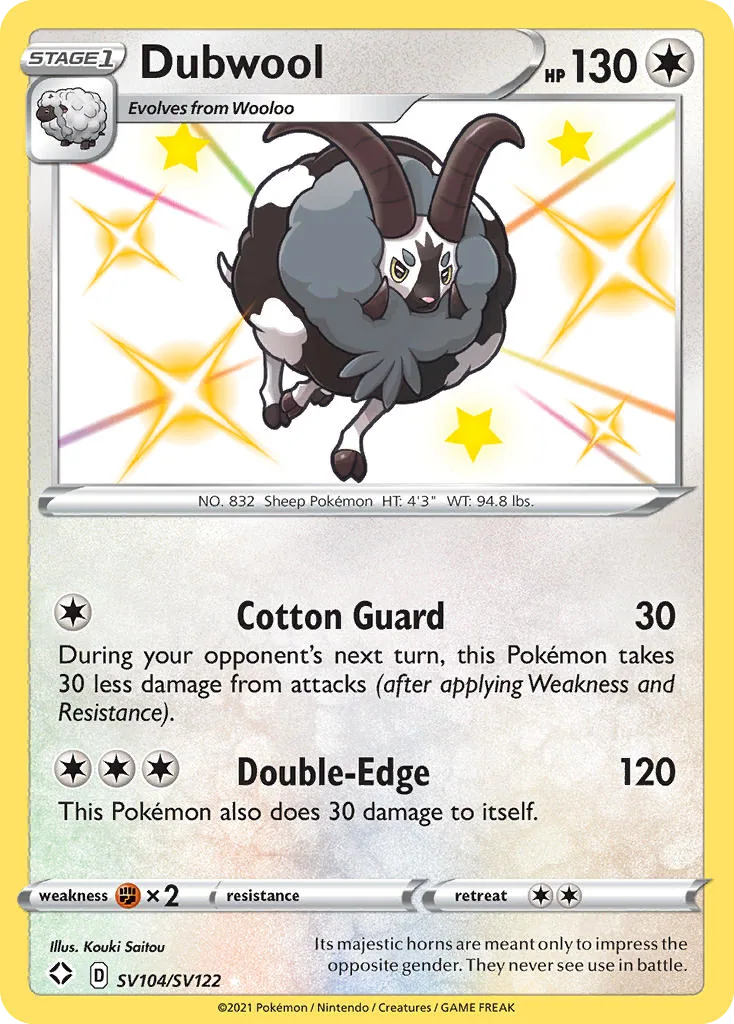 Dubwool, Shining Fates Shiny Vault