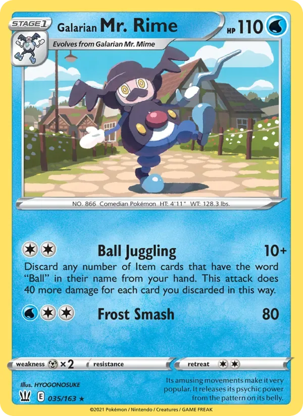 Galarian Mr. Rime, Battle Styles