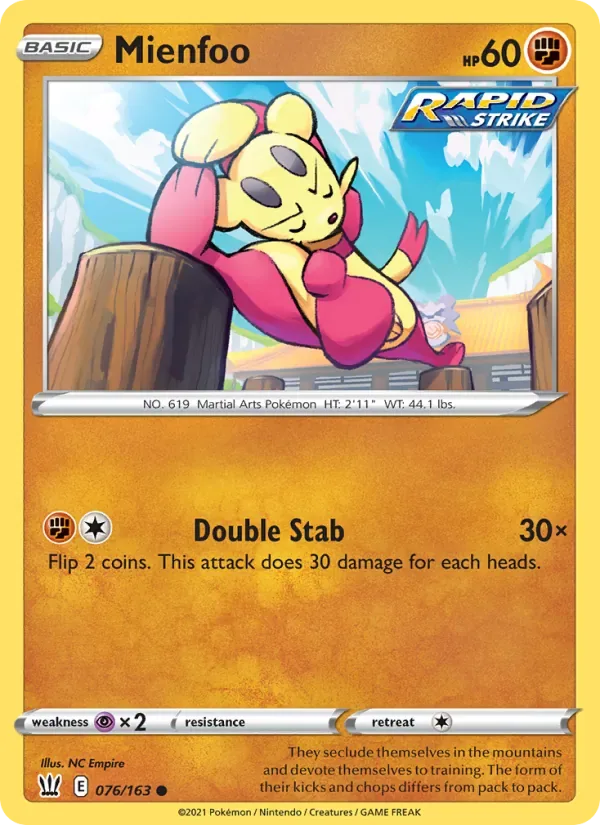 Mienfoo, Battle Styles