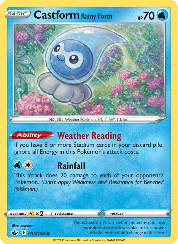 Castform Rainy Form, Chilling Reign