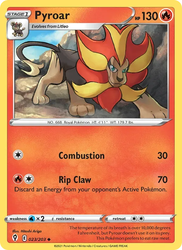 Pyroar, Evolving Skies