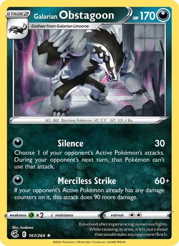 Galarian Obstagoon, Fusion Strike