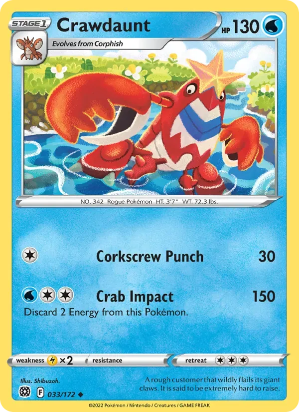 Crawdaunt, Brilliant Stars