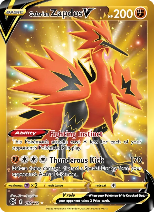 Galarian Zapdos V, Brilliant Stars
