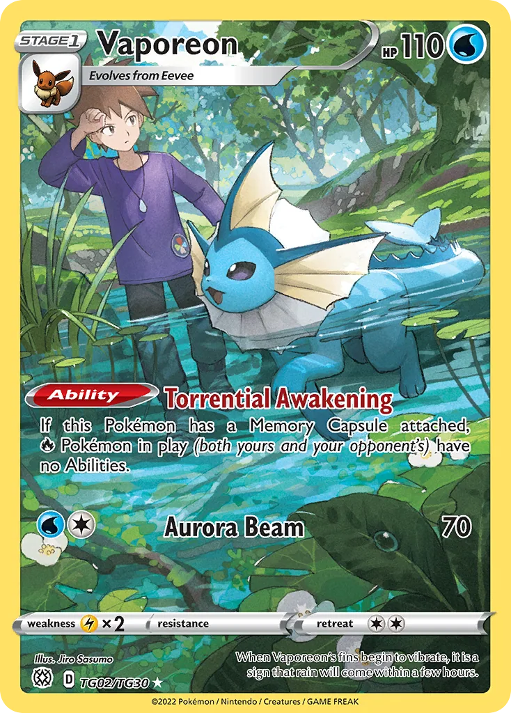 Vaporeon, Brilliant Stars Trainer Gallery