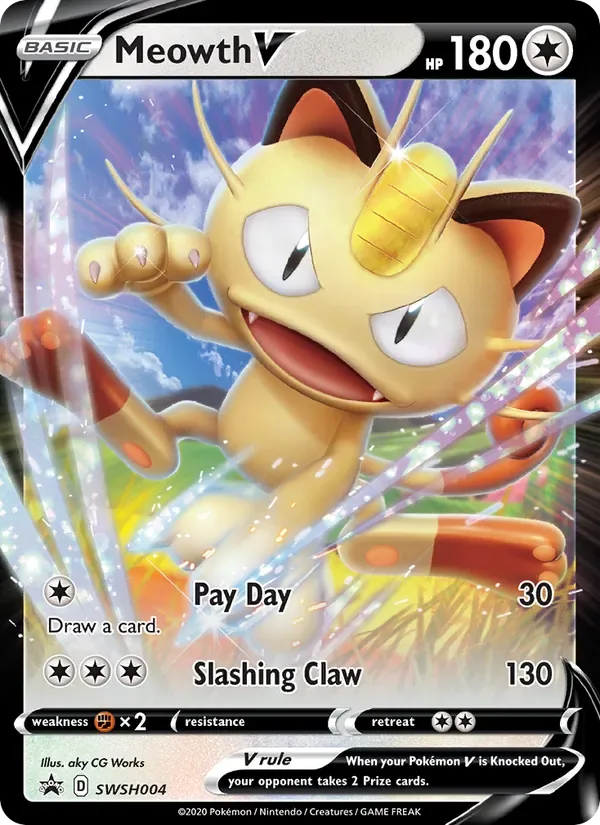 Meowth V, SWSH Black Star Promos