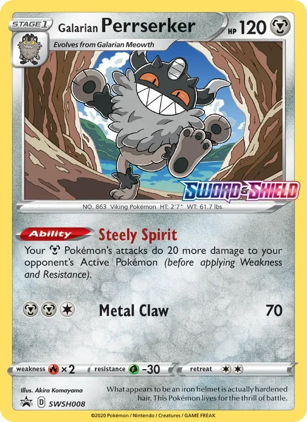 Galarian Perrserker, SWSH Black Star Promos