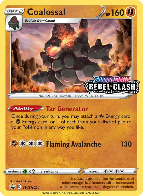 Coalossal, SWSH Black Star Promos