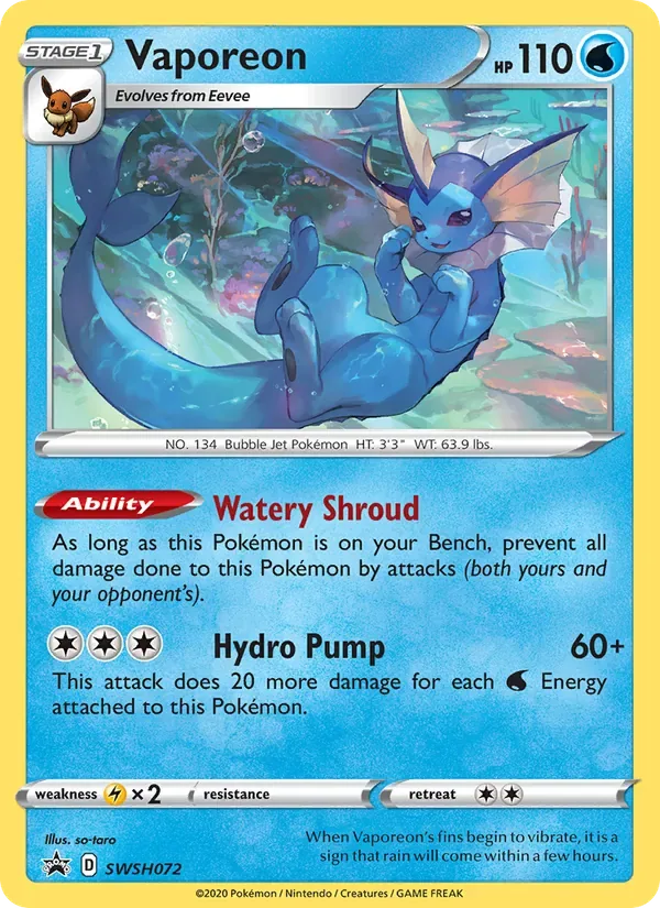 Vaporeon, SWSH Black Star Promos