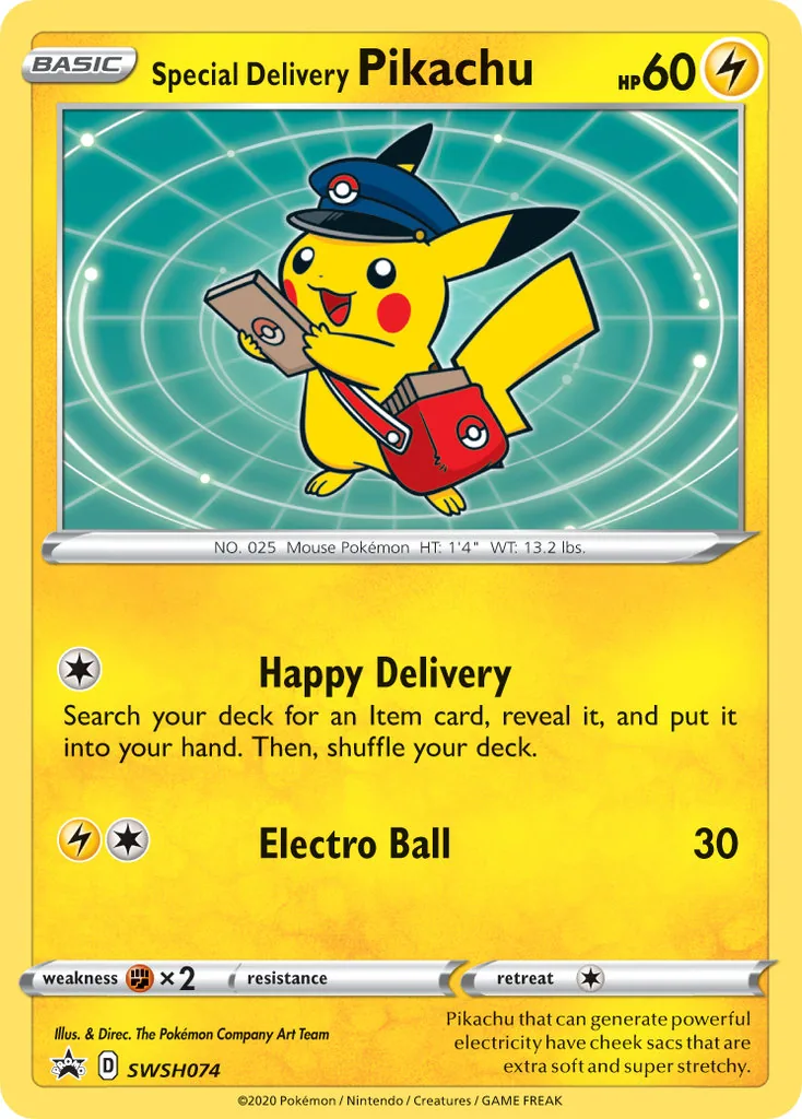 Special Delivery Pikachu, SWSH Black Star Promos