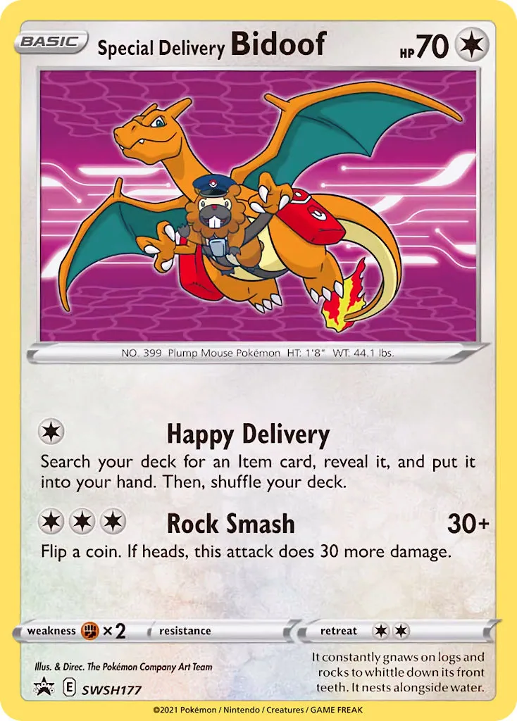 Special Delivery Bidoof, SWSH Black Star Promos