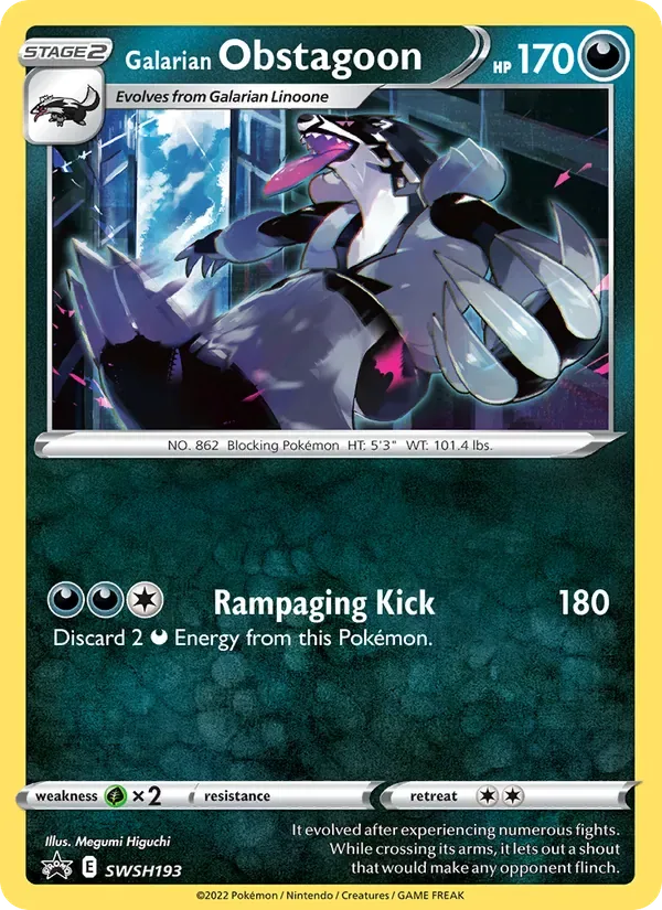 Galarian Obstagoon, SWSH Black Star Promos