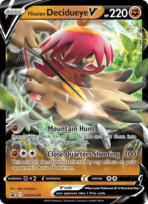 Hisuian Decidueye V, SWSH Black Star Promos