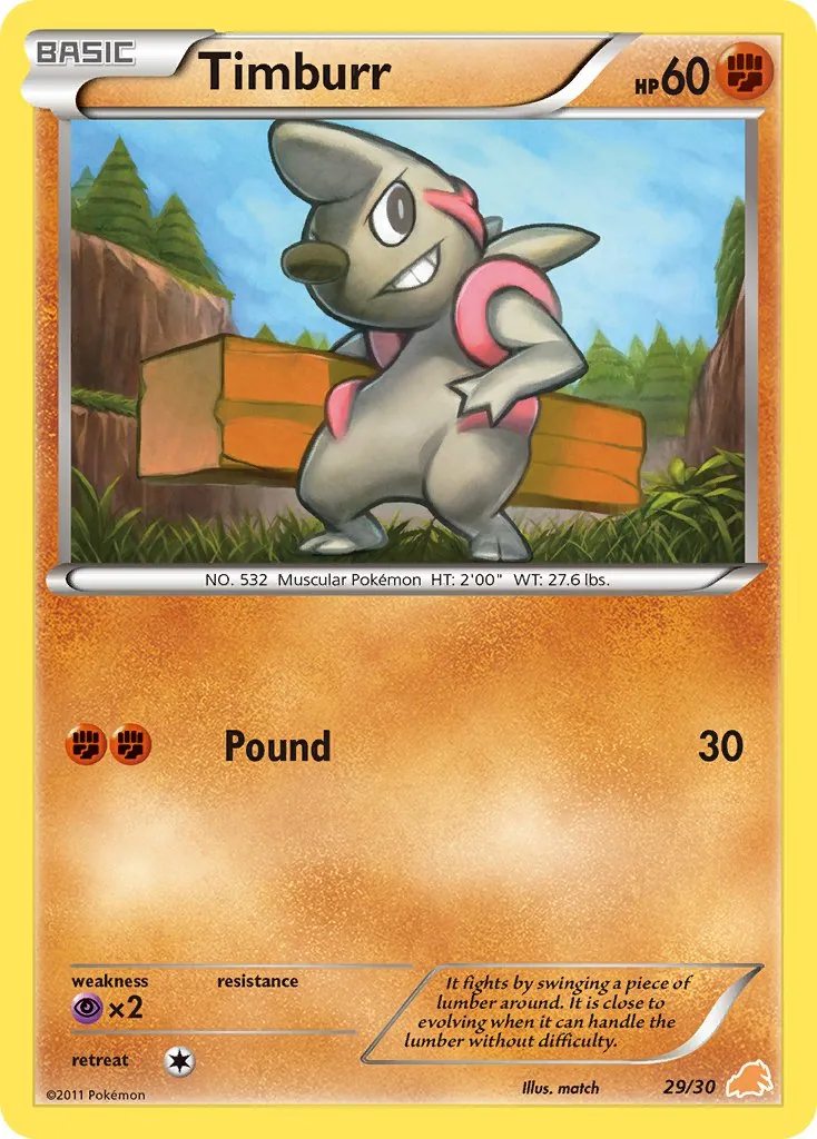 Timburr, BW trainer Kit (Excadrill)