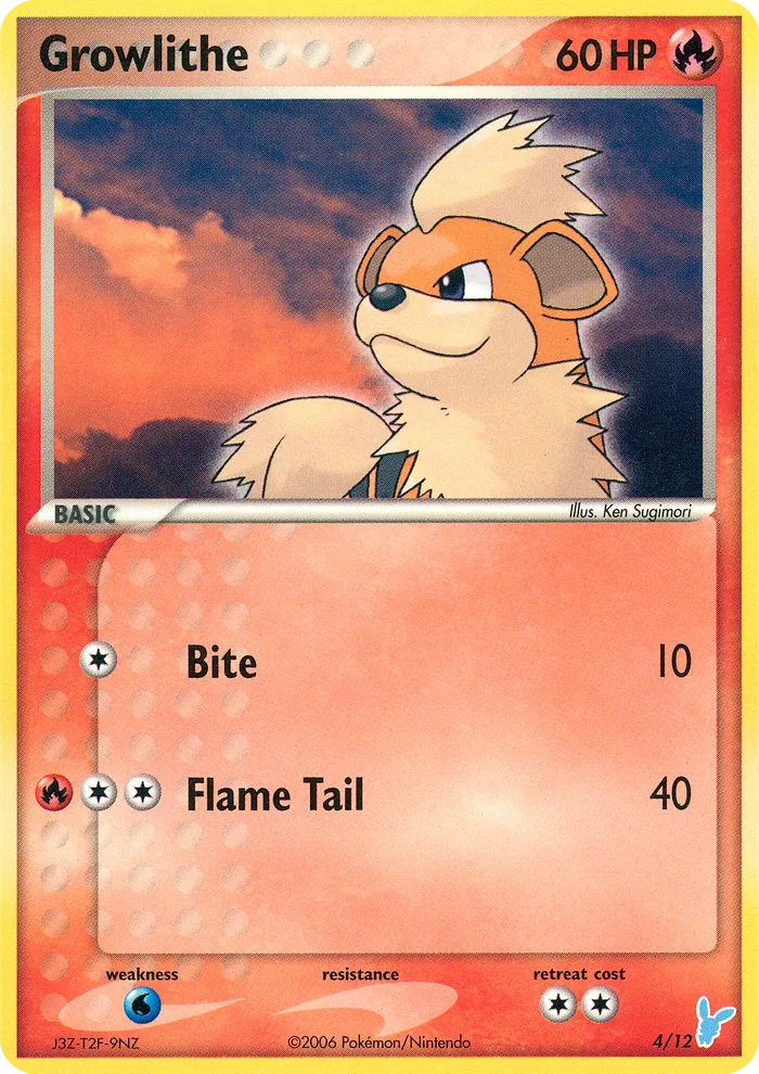 Growlithe, EX trainer Kit 2 (Minun)