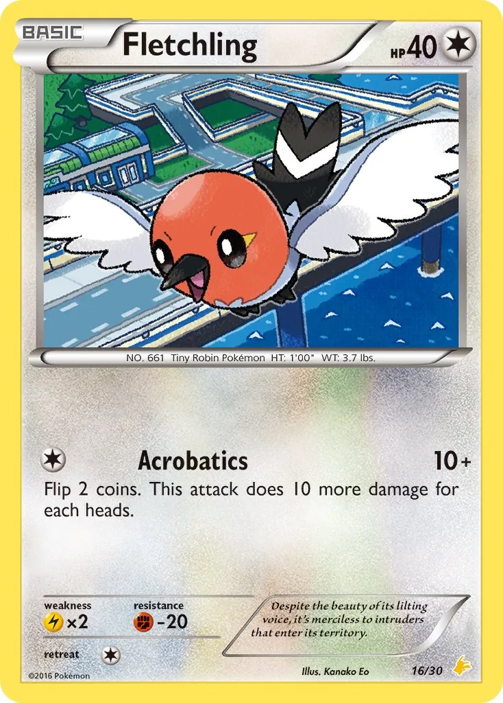 Fletchling, XY trainer Kit (Pikachu Libre)