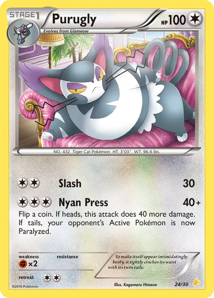 Purugly, XY trainer Kit (Pikachu Libre)