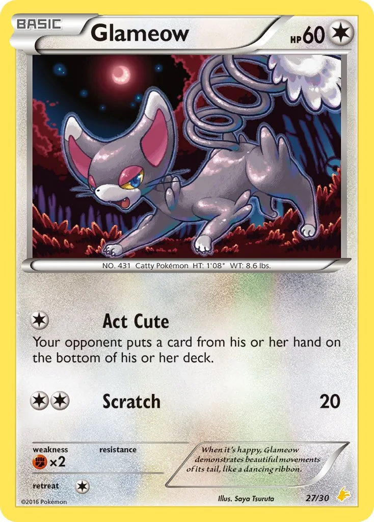 Glameow, XY trainer Kit (Pikachu Libre)
