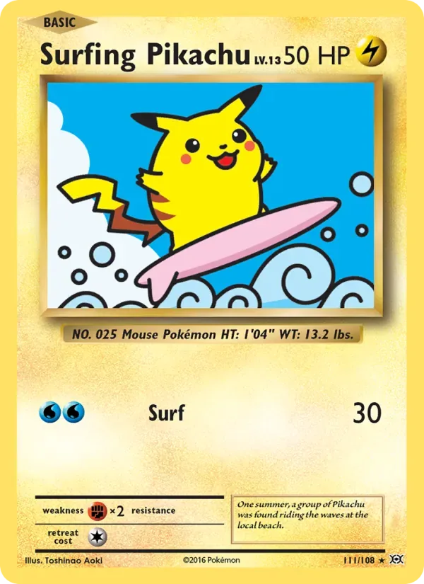 Surfing Pikachu, Evolutions