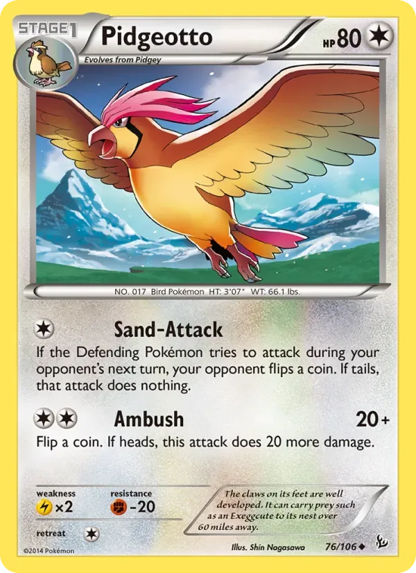 Pidgeotto, Flashfire
