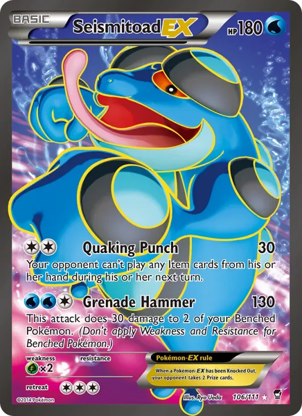 Seismitoad EX, Furious Fists