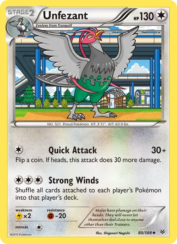 Unfezant, Roaring Skies
